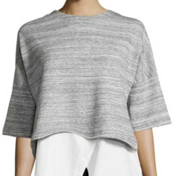 Derek Lam Sweaters - Derek Lam 10 Crosby Neiman Oversized Crew Neck Cropped Knit Sweater Top Small